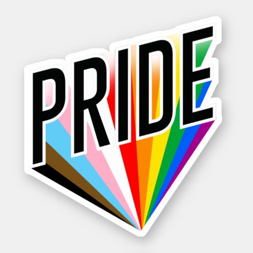 Progress Pride Burst Sticker