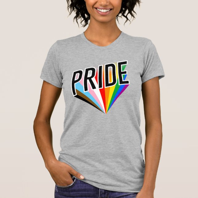 Progress Pride Burst T-Shirt (Front)