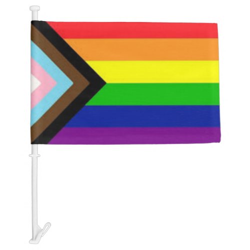 Progress Pride Car Flag