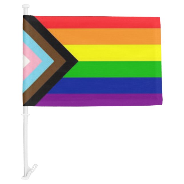 Progress Pride Car Flag (Front)