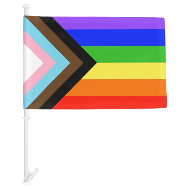 Progress Pride Car Flag (Front)