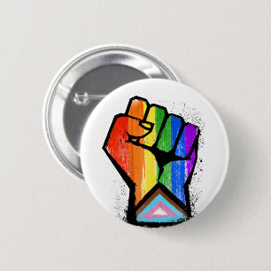 Progress Pride Fist Button