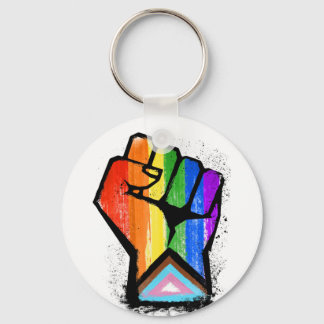 Progress Pride Fist Keychain