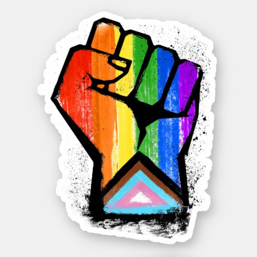 Progress Pride Fist Sticker