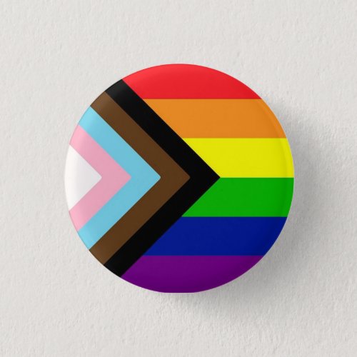 Progress Pride Flag Badge Button