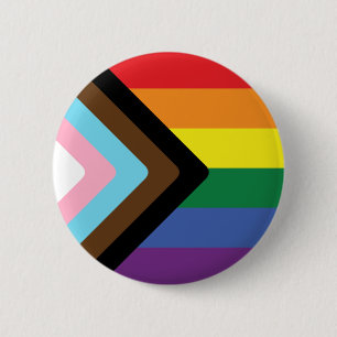 Progress Pride Flag Button