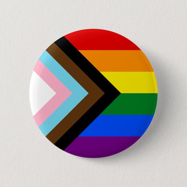 Progress Pride Flag Button (Front)