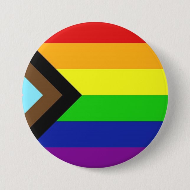 Progress Pride Flag Button (Front)