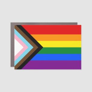 Progress Pride Flag Car Magnet