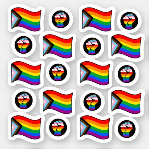 Progress Pride Flag Collection Sticker