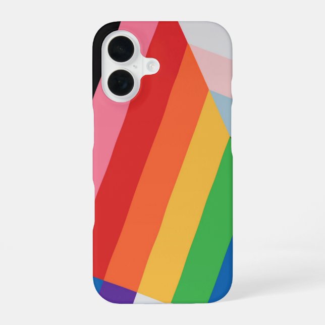 Progress Pride Flag Design – Inclusive LGBTQ+ Iphone Case (Back)