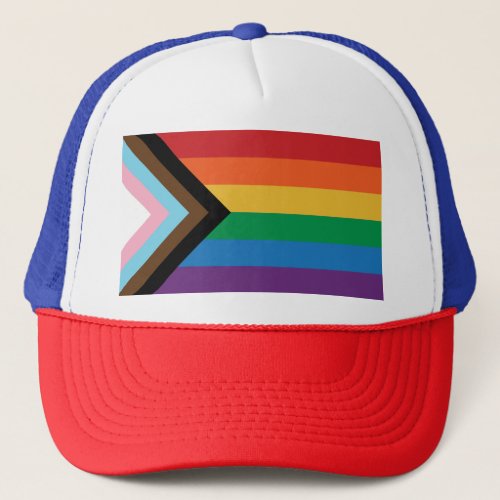 Progress Pride Flag _ Inclusive Gay Pride Hat