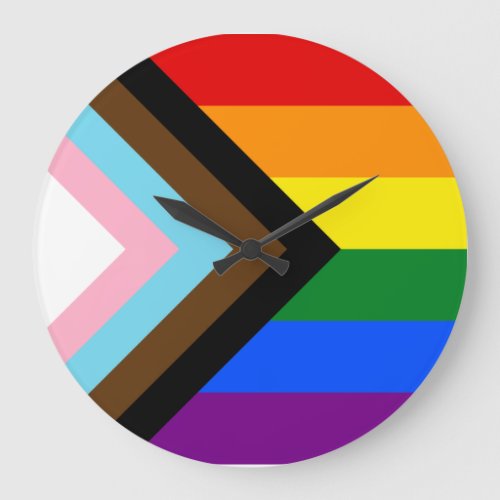 Progress Pride Flag Large Clock