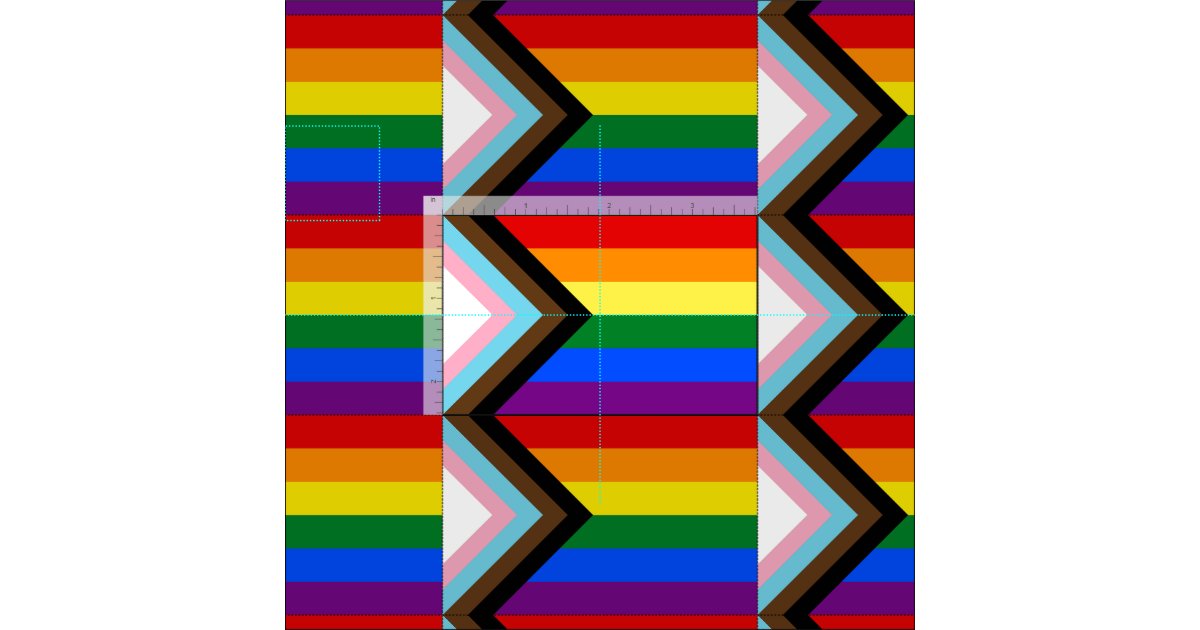 Progress Pride Flag LGBTQ+ Fabric | Zazzle