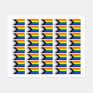 Progress Pride Flag LGBTQ+ Kids' Labels