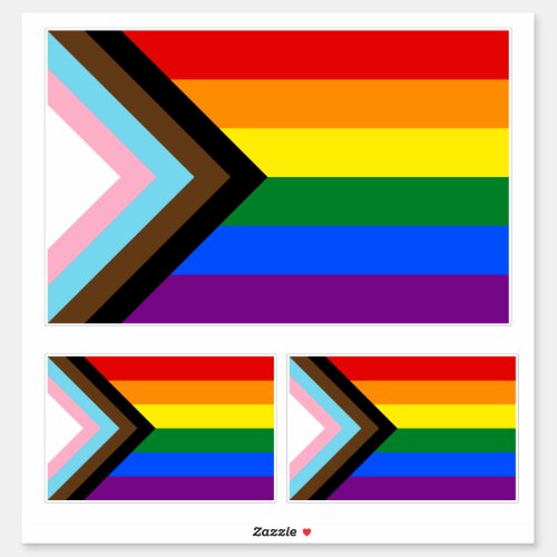 Progress Pride Flag LGBTQ Sticker