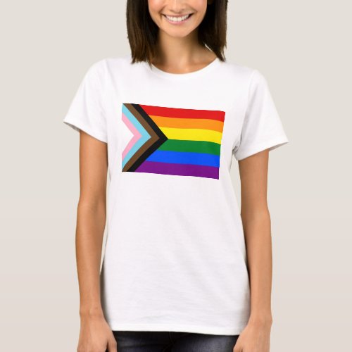 Progress Pride Flag LGBTQ T_Shirt