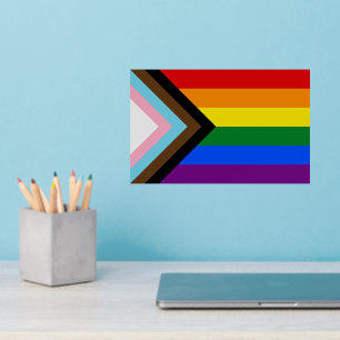 Progress Pride Flag LGBTQ+ Wall Decal