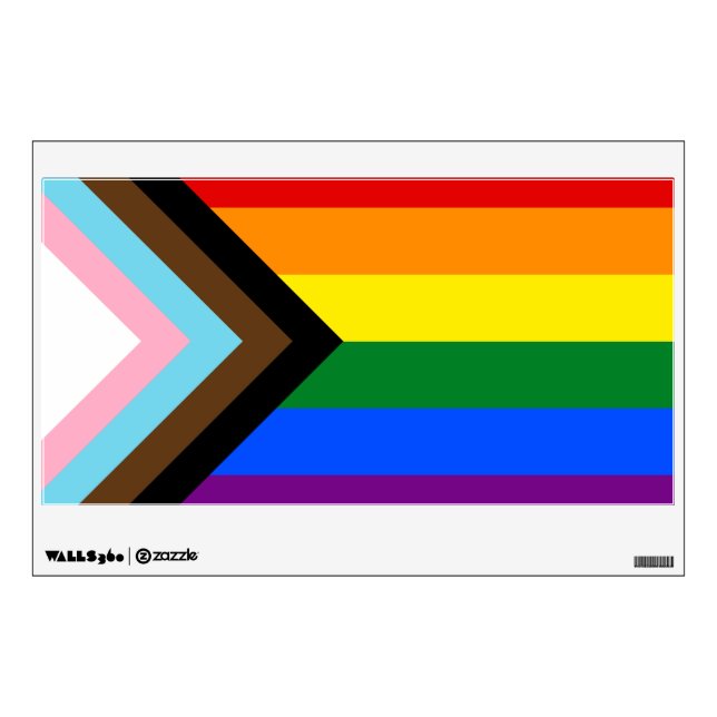 Progress Pride Flag LGBTQ+ Wall Decal (Front)