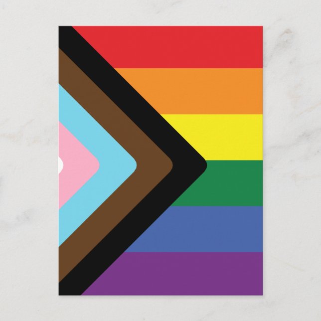 Progress Pride Flag Postcard (Front)