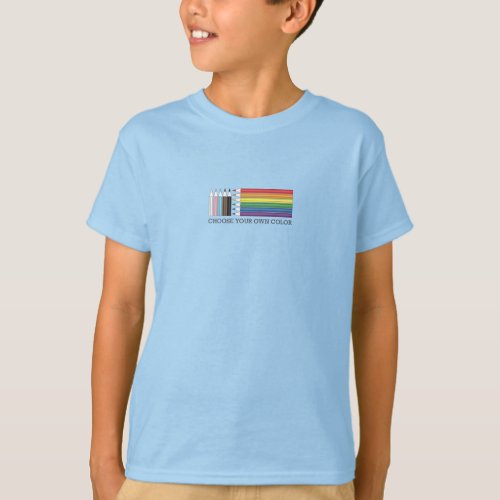 Progress Pride Flag Rainbow Color LGBTQ Pencils T_Shirt