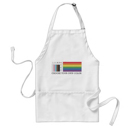 Progress Pride Flag Rainbow Pencils LGBT LGBTQ Adult Apron