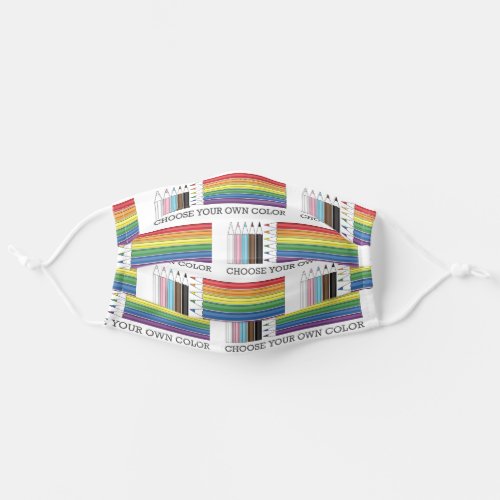 Progress Pride Flag Rainbow Pencils LGBTQ Adult Cloth Face Mask
