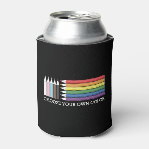 Progress Pride Flag Rainbow Pencils LGBTQ Can Cooler