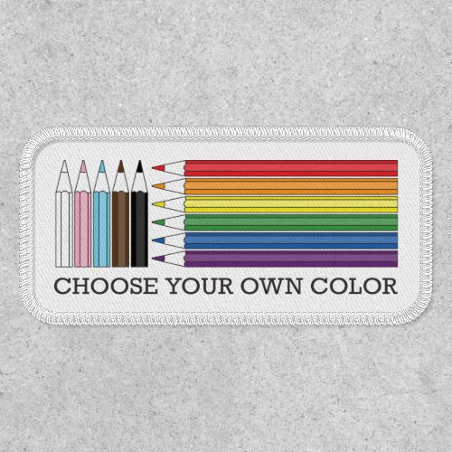 Progress Pride Flag Rainbow Pencils LGBTQ Support Patch