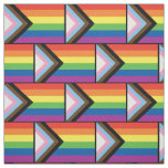 Progress Pride Flag Rainbow Silhouette LGBT Fabric