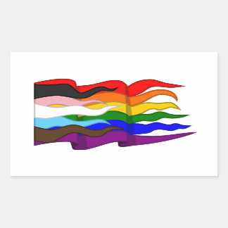 Progress Pride Flag Rectangular Sticker