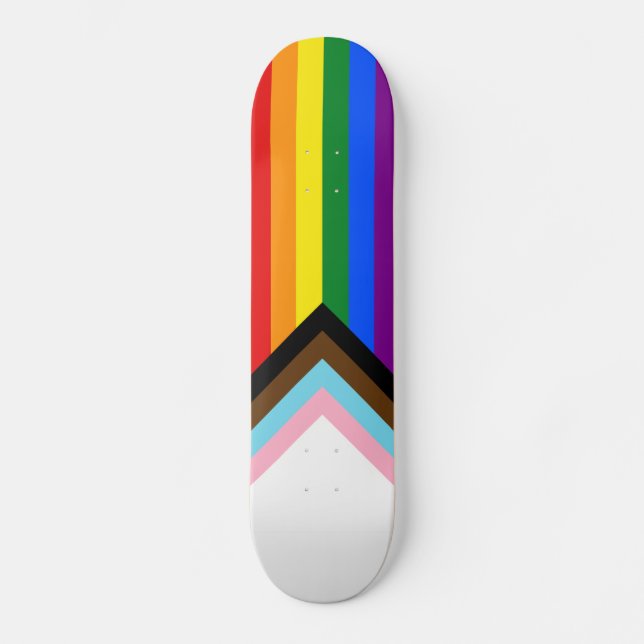 Progress Pride Flag Skateboard (Front)