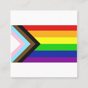 Progress Pride Flag Square Business Card