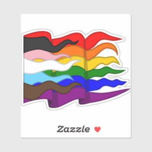 Progress Pride Flag Sticker