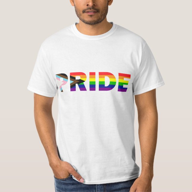 Progress Pride Flag T-Shirt (Front)