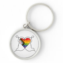 Progress Pride Heart Line Art