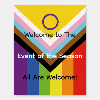 Progress Pride Intersex Flag Foam Boards