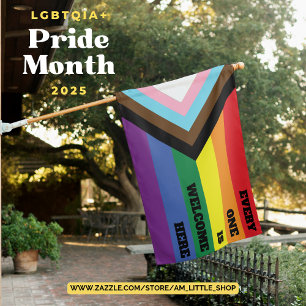 Progress Pride LGBTQ Garden Flag