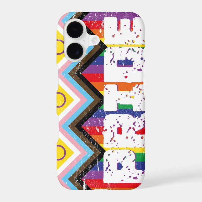 Progress Pride LGBTQ  Iphone Case (Back)