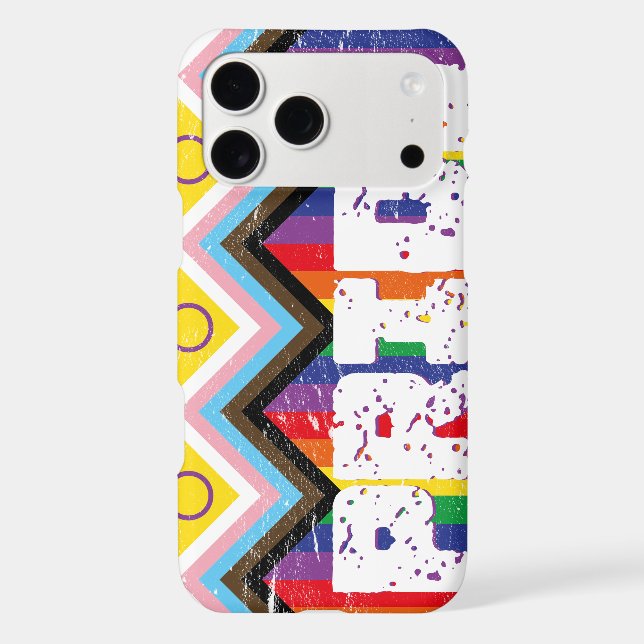 Progress Pride LGBTQ  Iphone Case (Back)