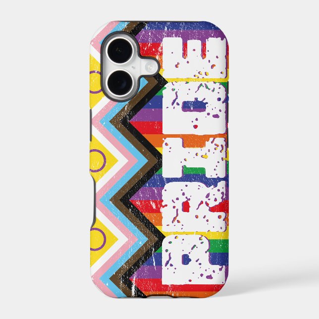 Progress Pride LGBTQ  Iphone Case (Back)