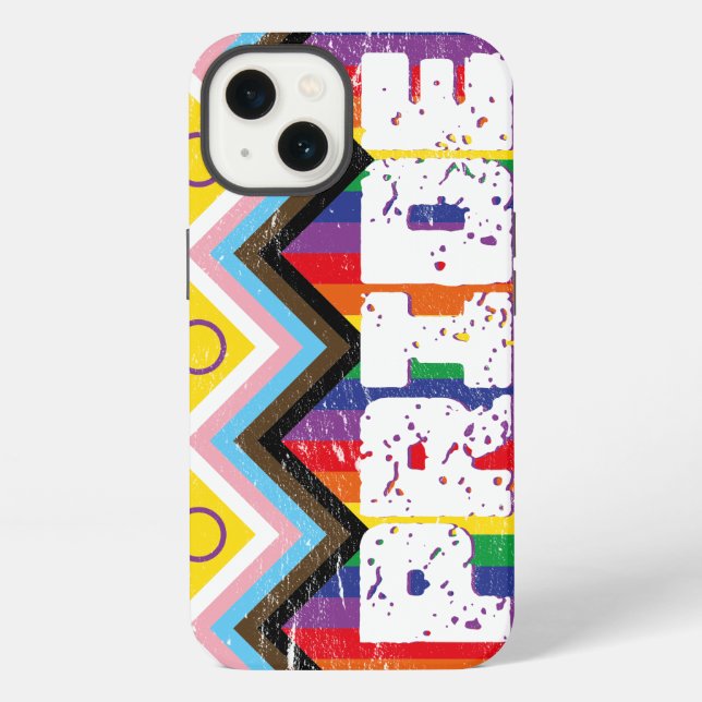 Progress Pride LGBTQ  Iphone Case (Back)