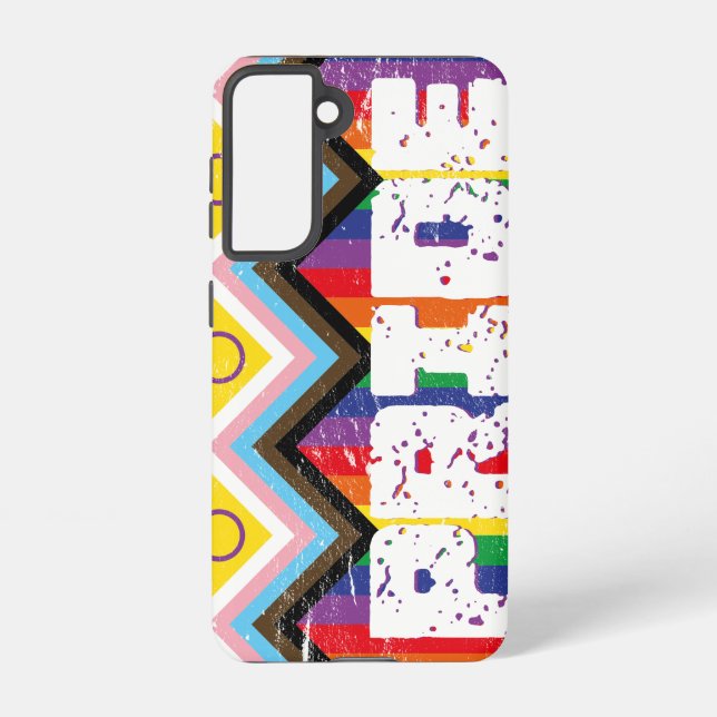 Progress Pride LGBTQ  Samsung Galaxy Case (Back)