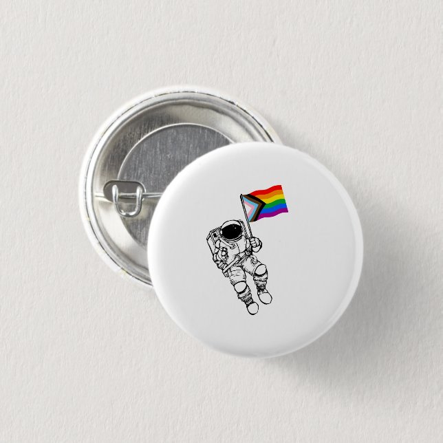 Progress Pride Moonman Button (Front & Back)