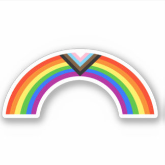 Progress Pride Rainbow Arc Sticker