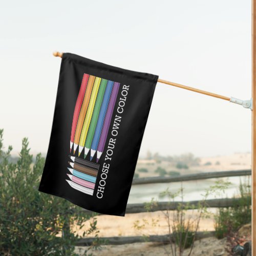 Progress Pride Rainbow Pencils LGBT LGBTQ House Flag
