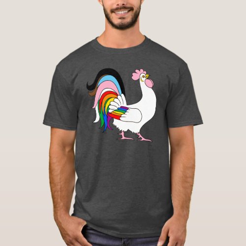 Progress Pride Rooster T_Shirt