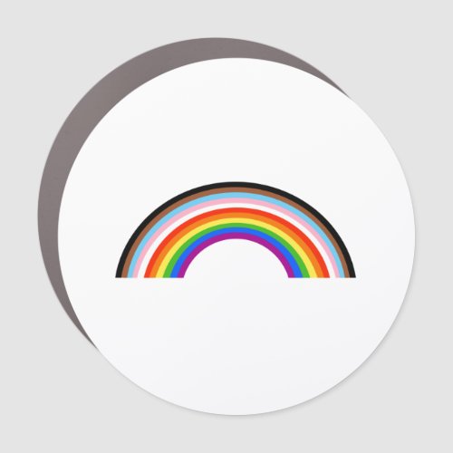 Progress Pride Striped Rainbow Arch Car Magnet