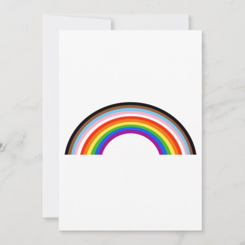 Progress Pride Striped Rainbow Arch Holiday Card