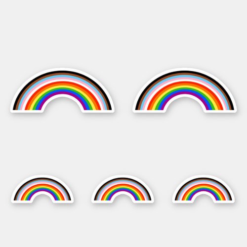 Progress Pride Striped Rainbow Arch Sticker